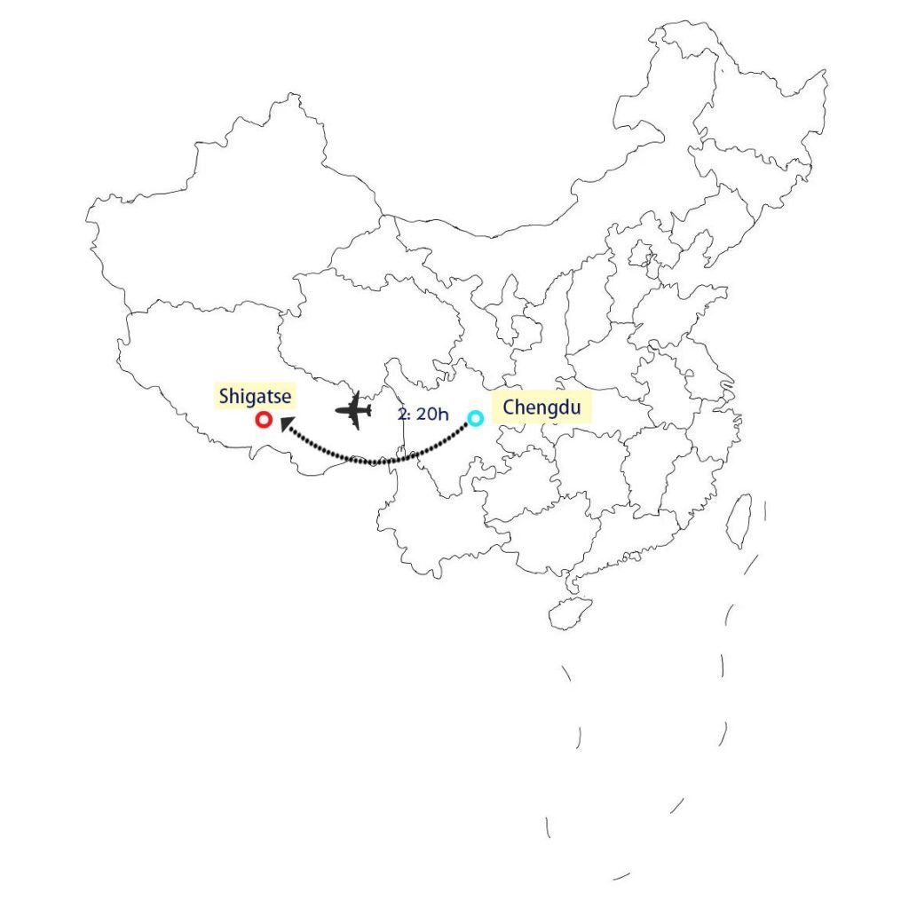 Chengdu to Shigatse Flight