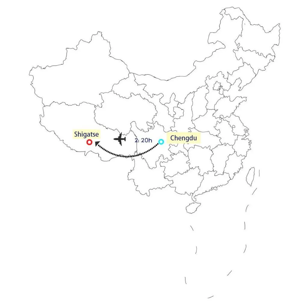 Chengdu to Shigatse Flight