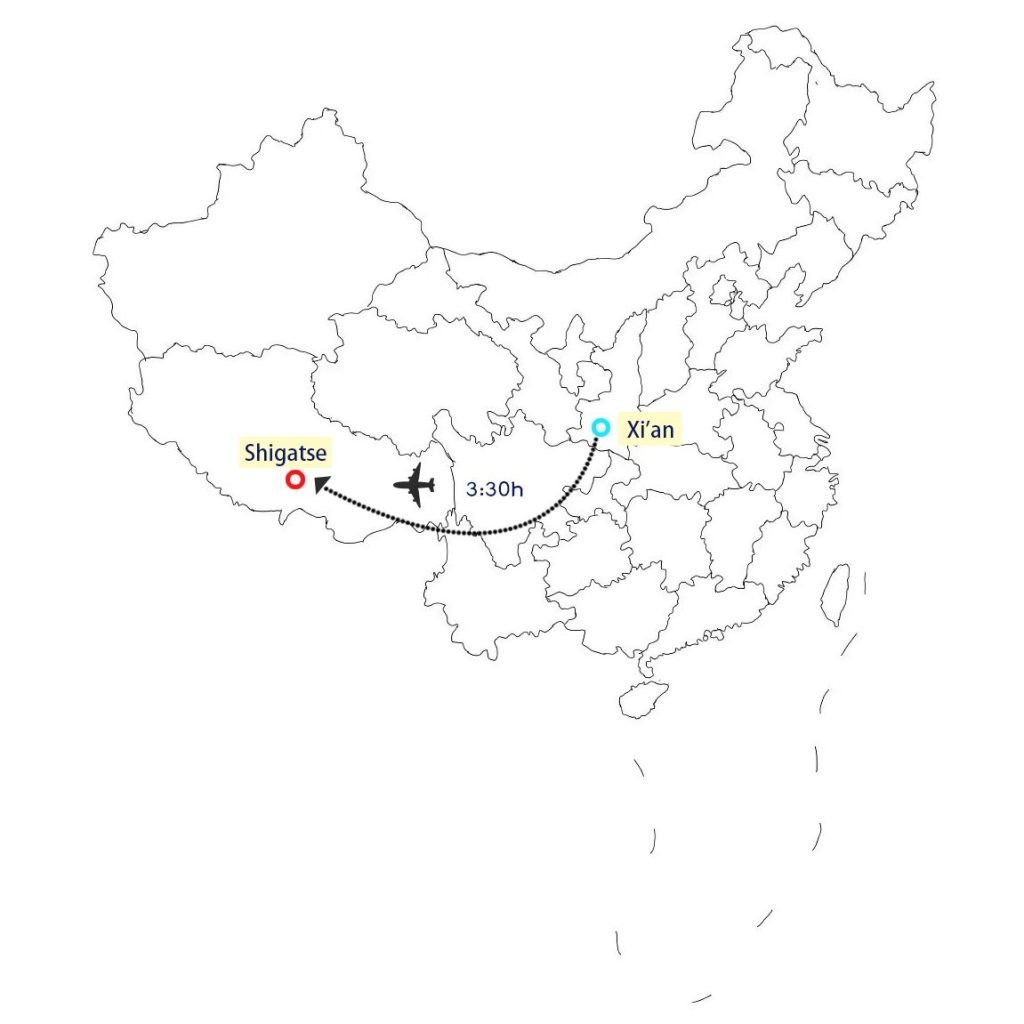 Xian to Shigatse Flight
