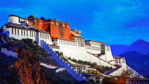 Scenic view of majestic mountains on tibet package tour