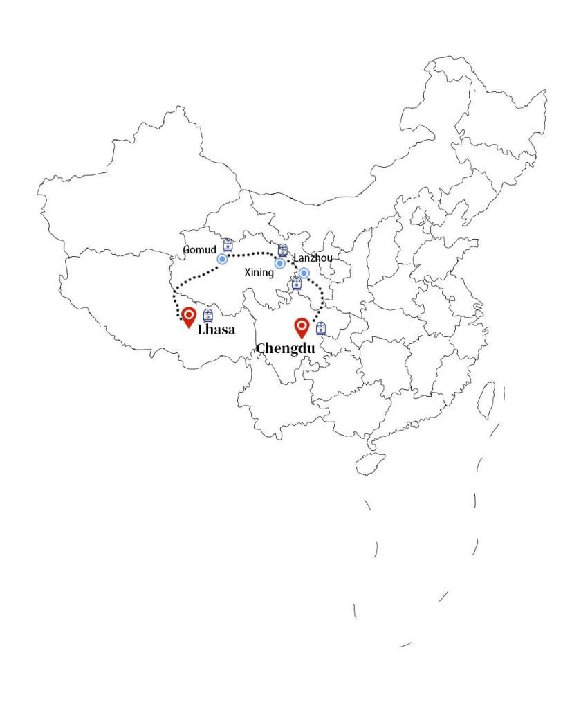 Chengdu to Lhasa direct train