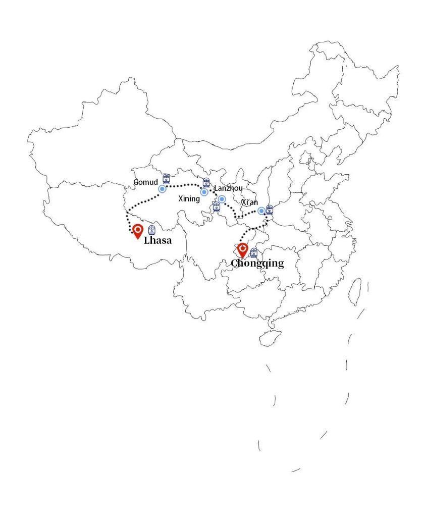 Chongqing to Lhasa direct train