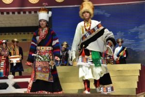 Vibrant traditional Tibetan festival during tibet vacation