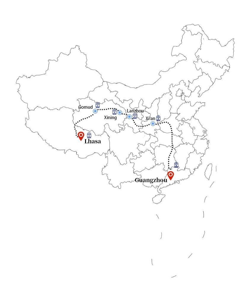 Guangzhou to Lhasa direct train