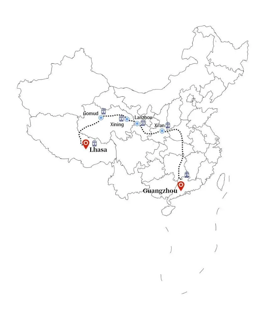 Guangzhou to Lhasa direct train
