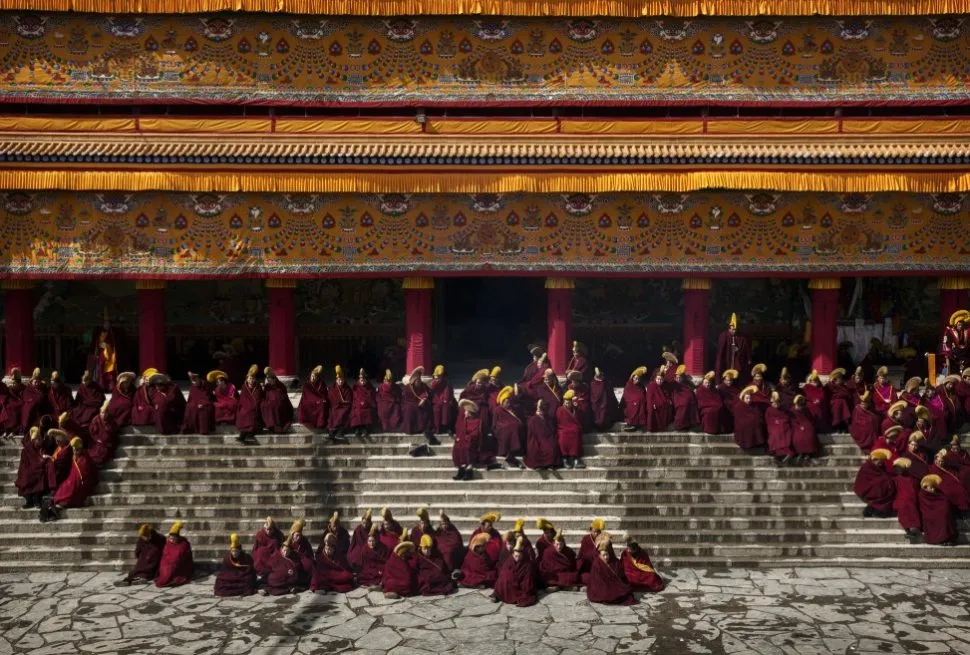 Visiting monasteries in Tibet