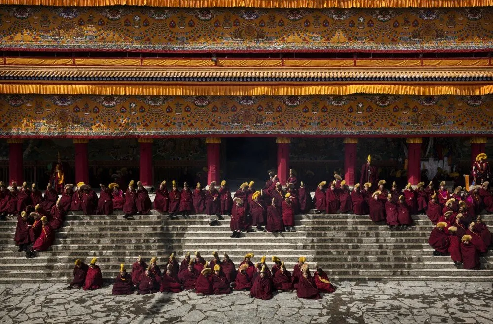 Visiting monasteries in Tibet