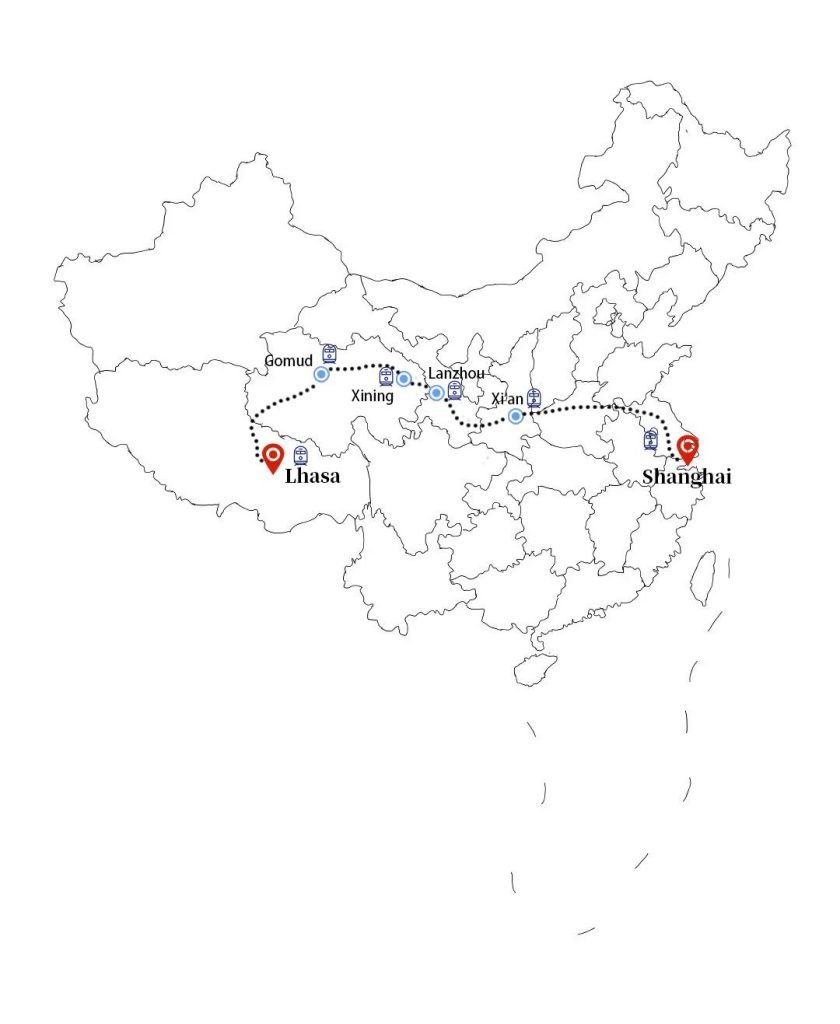 Shanghai to Lhasa direct train